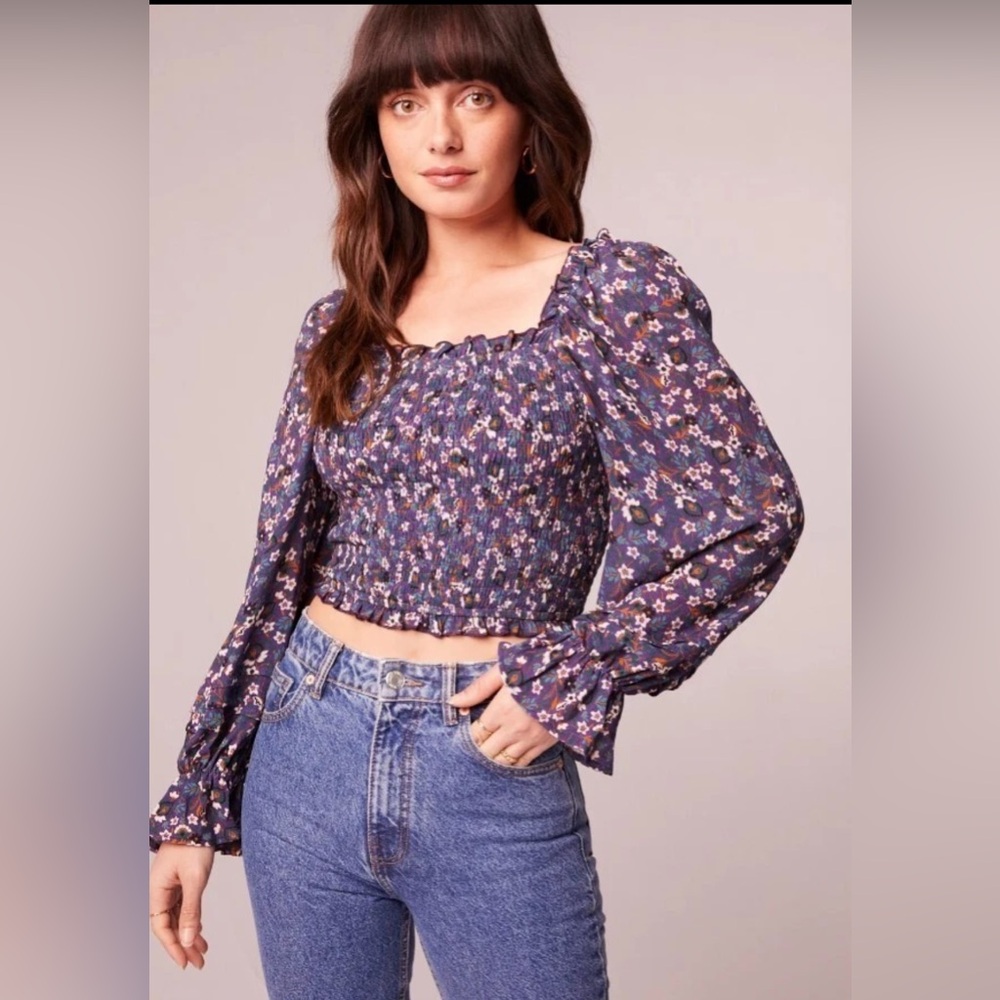 NWT Band of the Free Agathe Floral Smocked Top XS and Large Retail $89